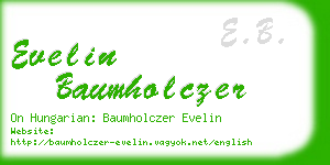 evelin baumholczer business card